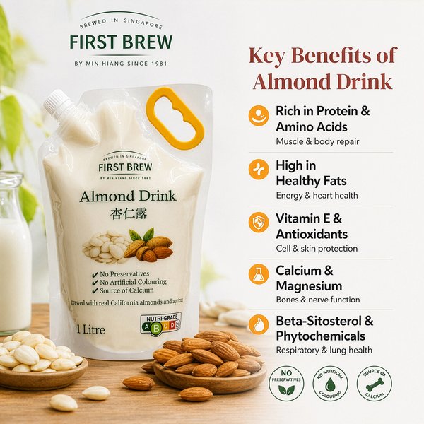 First Brew Almond Drink Family Pack 1 LITRE Pouch