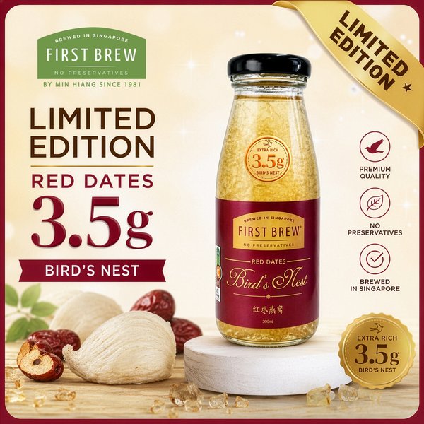 First Brew 3.5g Premium Red Dates Bird's Nest Gift Set (6 Bottles x 200ml)