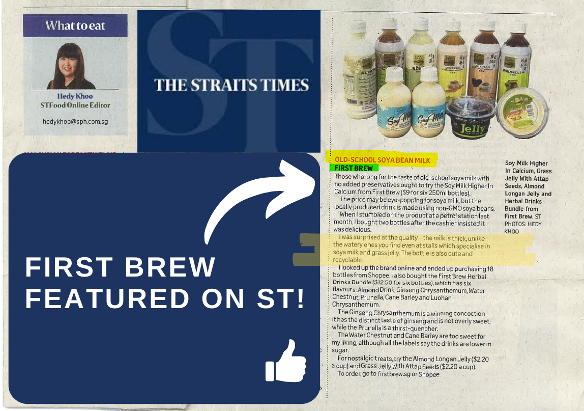 First Brew featured on Straits Times!